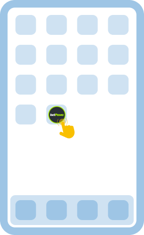 Open the app and tap the Login button Open the app and tap the Login button