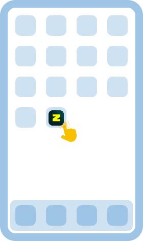 Open the app and tap Login